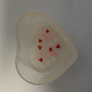 Handmade Heart Shape Resin Trinket Tray